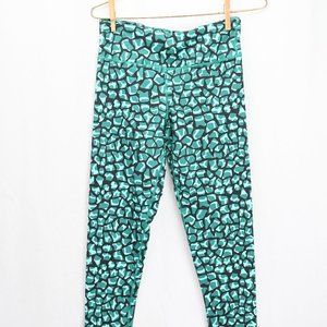 90 Degree by Reflex Green Patterned Leggings - Sz XS - Yoga / Dance / Workout